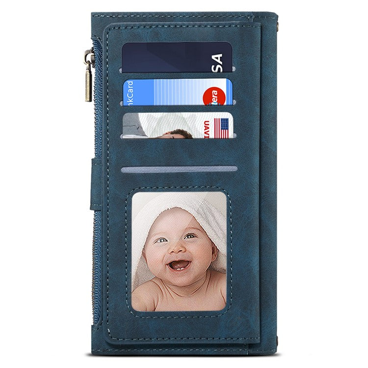 ESEBLE Star Series For Google Pixel 9 / Pixel 9 Pro Case Zipper Wallet Leather Stand Phone Cover - Blue
