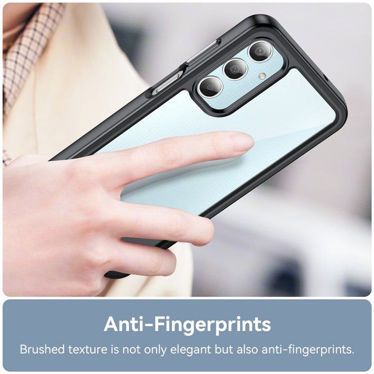For Samsung Galaxy M35 5G Shockproof Case TPU +Acrylic Protective Clear Phone Cover - Black