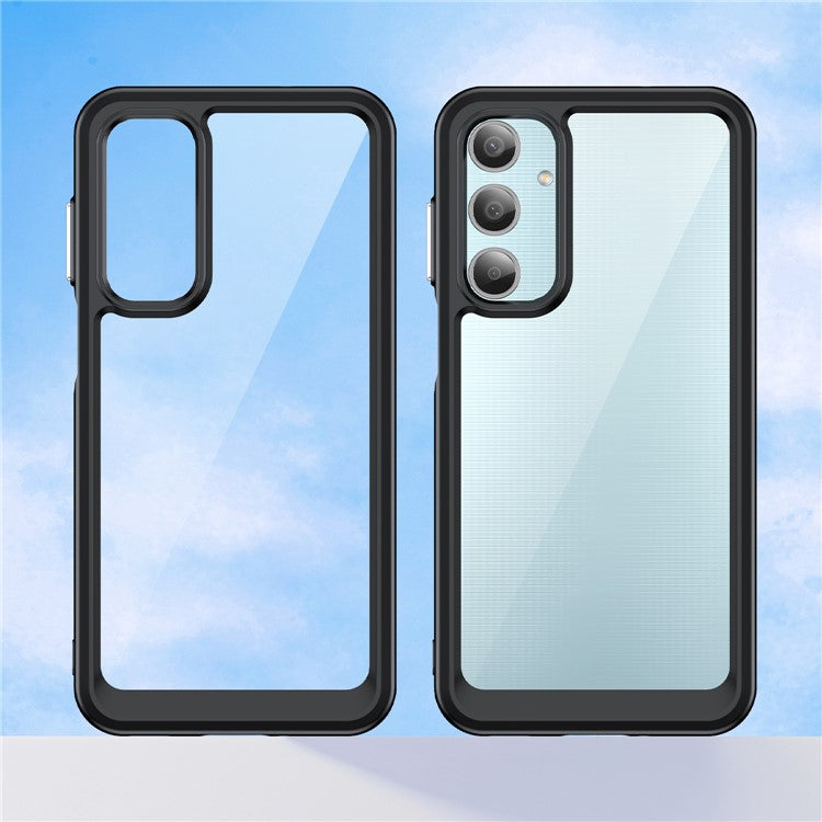 For Samsung Galaxy M35 5G Shockproof Case TPU +Acrylic Protective Clear Phone Cover - Black