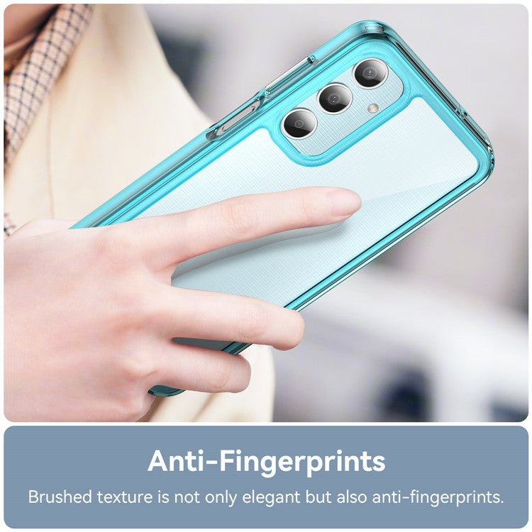 For Samsung Galaxy M35 5G Shockproof Case TPU +Acrylic Protective Clear Phone Cover - Transparent Blue