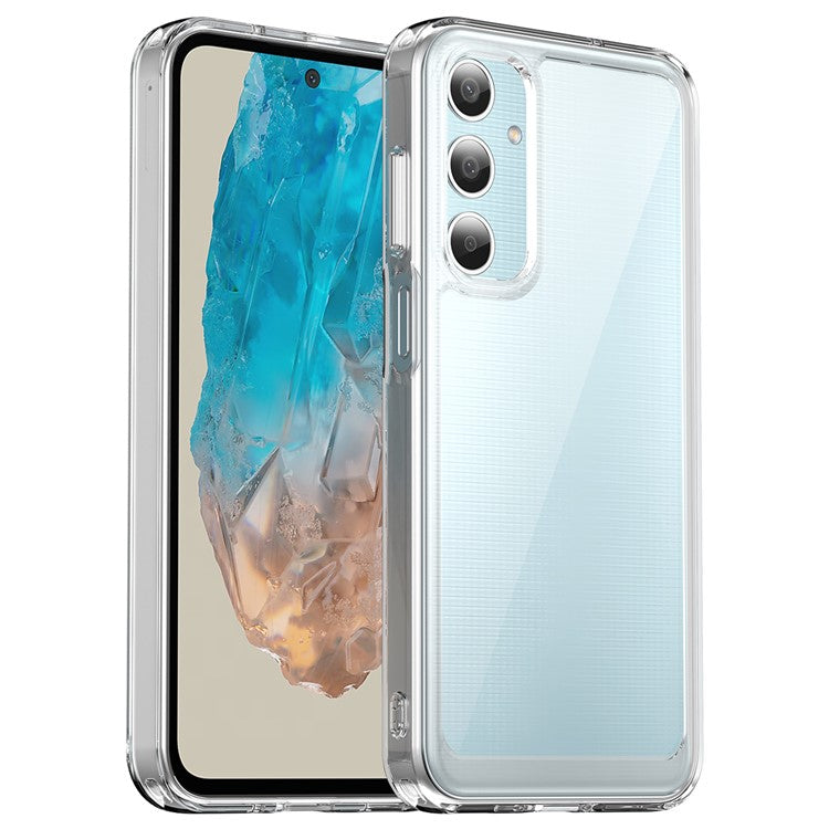 For Samsung Galaxy M35 5G Shockproof Case TPU +Acrylic Protective Clear Phone Cover - Transparent