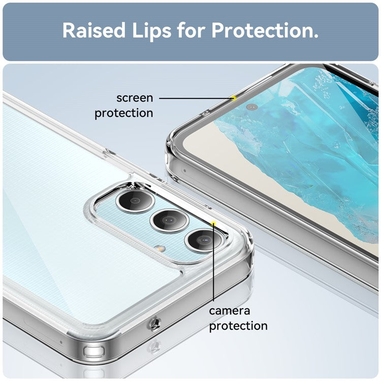 For Samsung Galaxy M35 5G Shockproof Case TPU +Acrylic Protective Clear Phone Cover - Transparent
