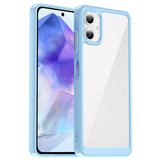 For Samsung Galaxy A06 Shockproof Case TPU +Acrylic Protective Clear Phone Cover - Blue