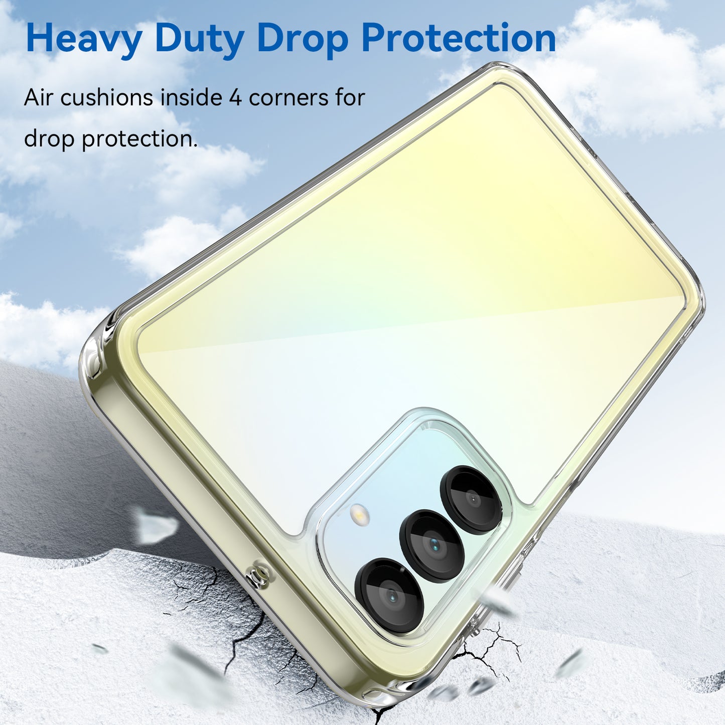 For Samsung Galaxy A16 5G / A16 4G Shockproof Case TPU +Acrylic Protective Clear Phone Cover - Transparent