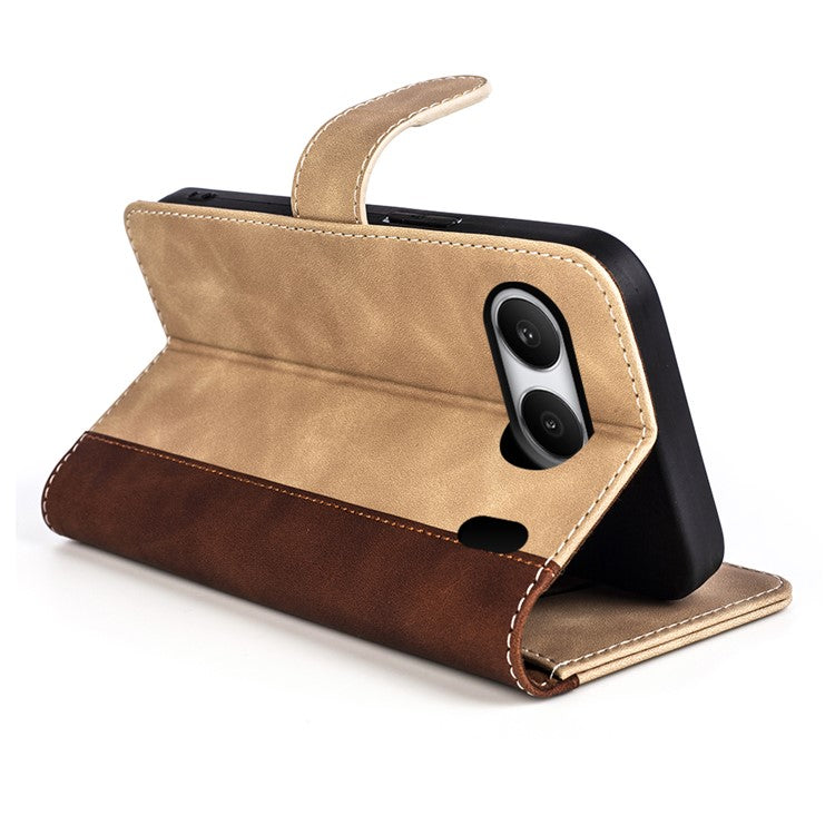 For OnePlus Nord 4 Wallet Case Leather Phone Cover Splicing Color - Yellow