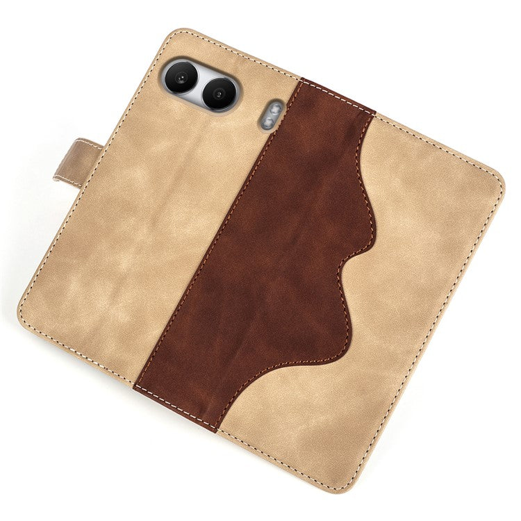 For OnePlus Nord 4 Wallet Case Leather Phone Cover Splicing Color - Yellow