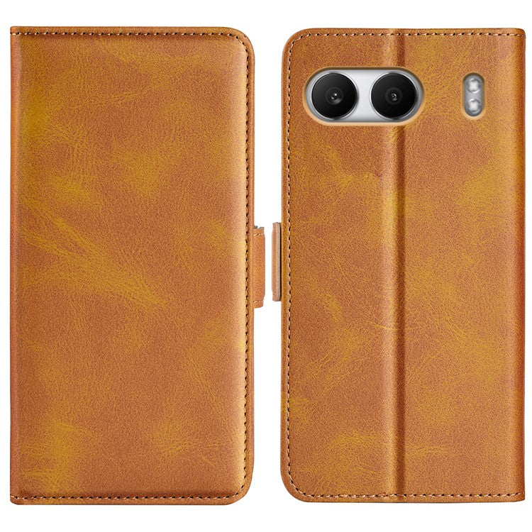 For OnePlus Nord 4 Stand Case Calf Texture Leather Wallet Phone Cover - Yellow