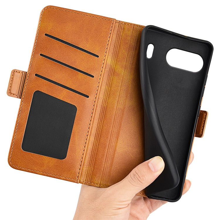 For OnePlus Nord 4 Stand Case Calf Texture Leather Wallet Phone Cover - Yellow