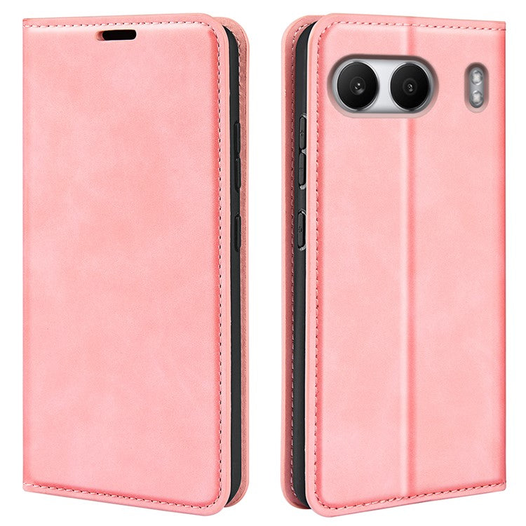 For OnePlus Nord 4 Case Skin-Touch Leather Wallet Phone Cover - Pink