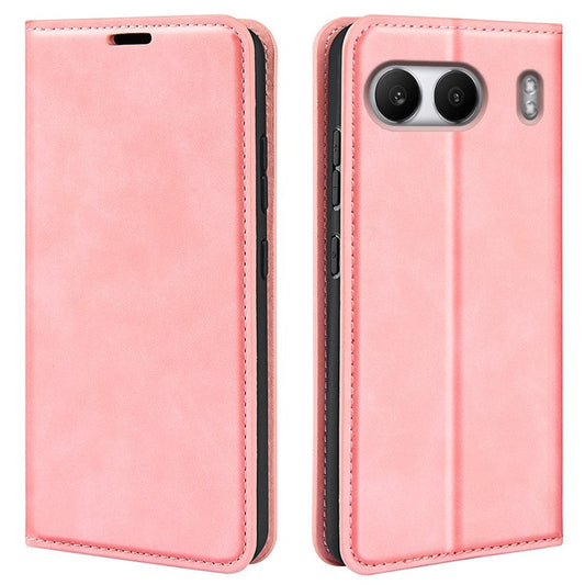For OnePlus Nord 4 Case Skin-Touch Leather Wallet Phone Cover - Pink