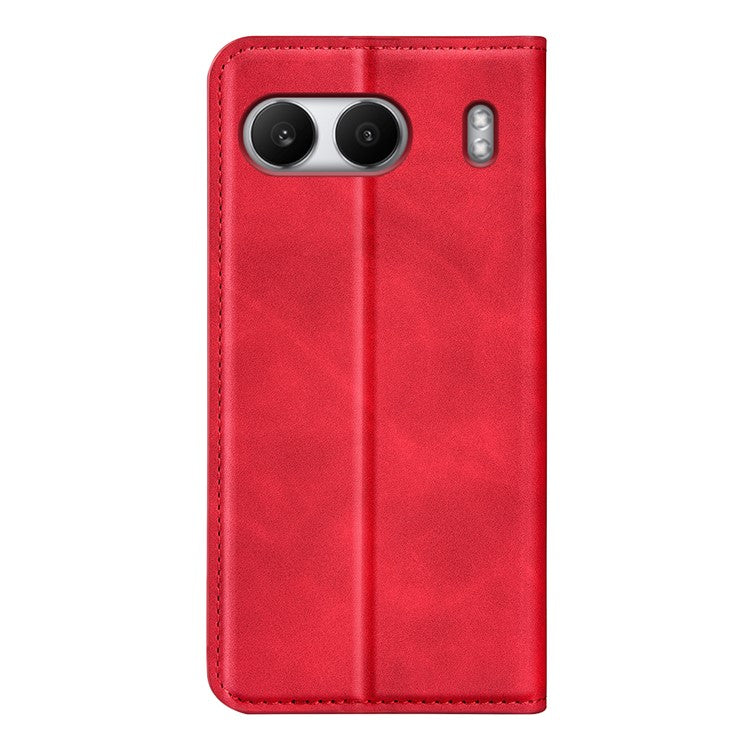 For OnePlus Nord 4 Case Skin-Touch Leather Wallet Phone Cover - Red