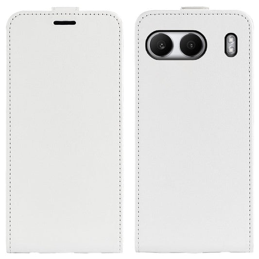 For OnePlus Nord 4 Case with Card Slots Vertical Flip Leather Phone Cover - White