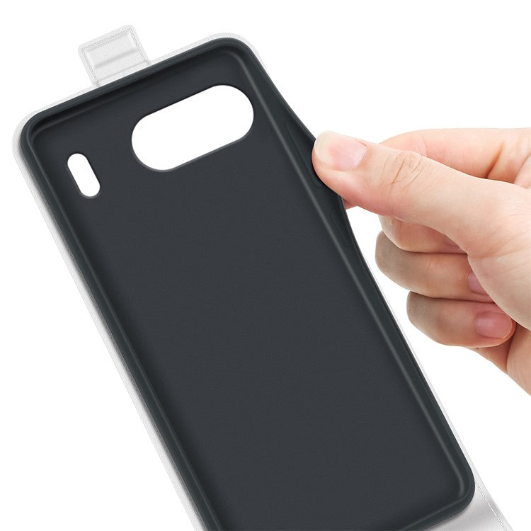 For OnePlus Nord 4 Case with Card Slots Vertical Flip Leather Phone Cover - White