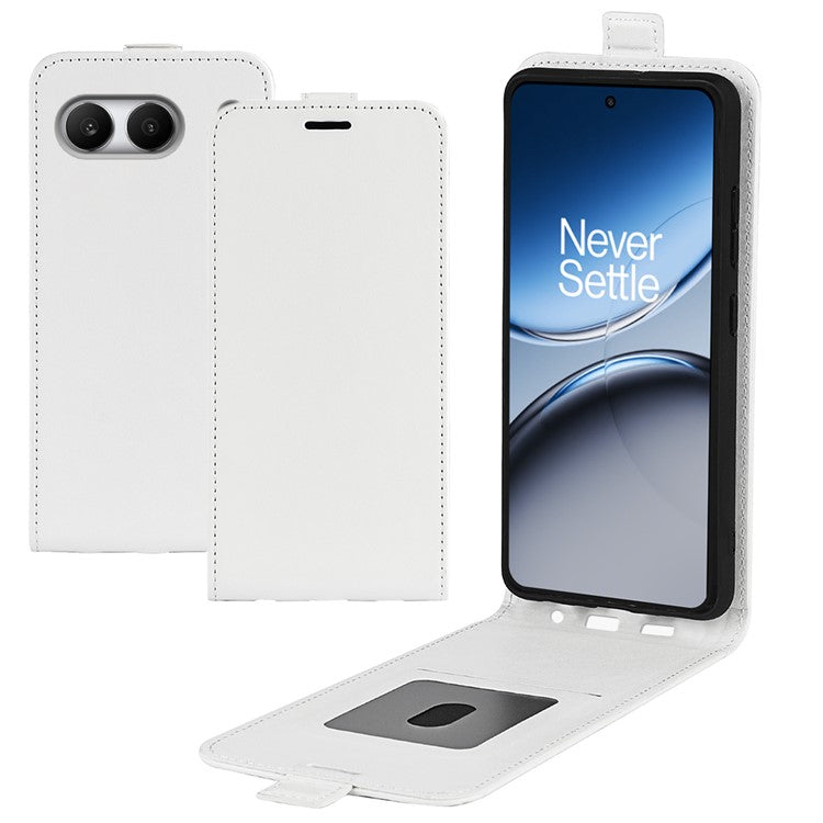 For OnePlus Nord 4 Case with Card Slots Vertical Flip Leather Phone Cover - White