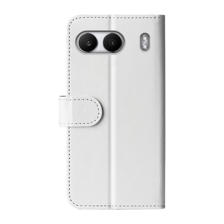 For OnePlus Nord 4 Wallet Case Crazy Horse Texture Stand Leather Phone Cover - White