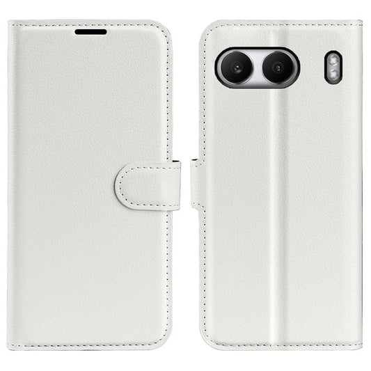 For OnePlus Nord 4 Case Litchi Texture Shockproof Leather Wallet Phone Cover - White