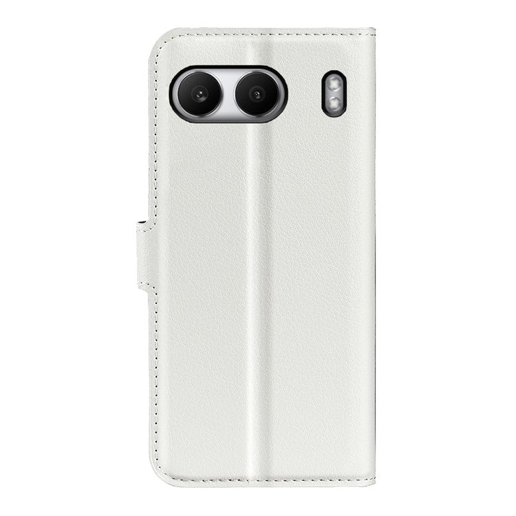 For OnePlus Nord 4 Case Litchi Texture Shockproof Leather Wallet Phone Cover - White
