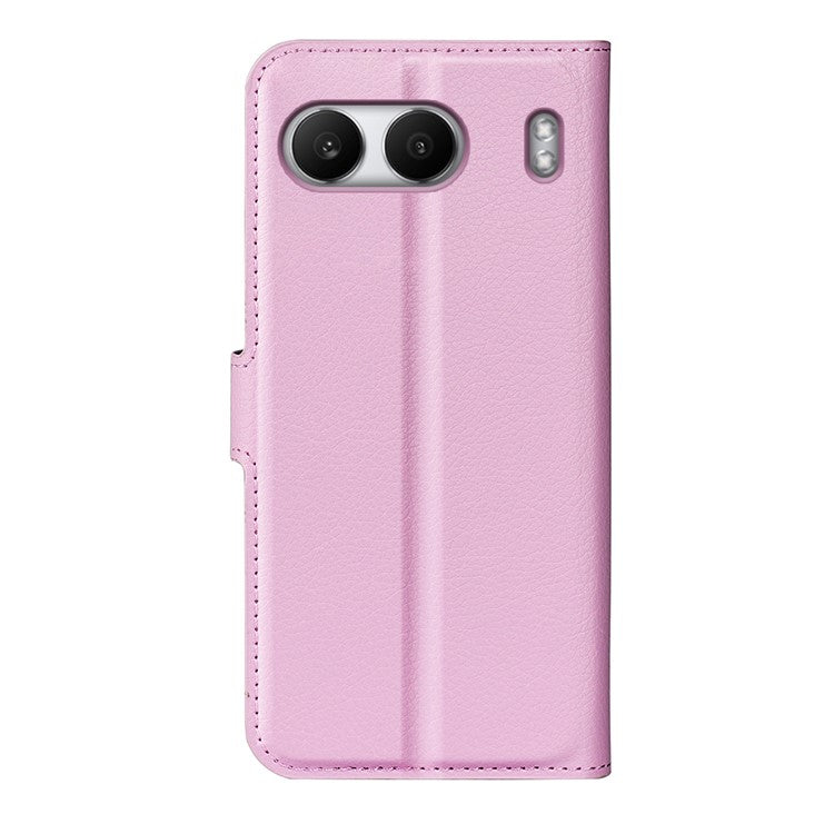 For OnePlus Nord 4 Case Litchi Texture Shockproof Leather Wallet Phone Cover - Pink
