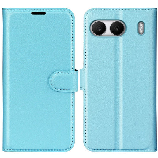 For OnePlus Nord 4 Case Litchi Texture Shockproof Leather Wallet Phone Cover - Blue