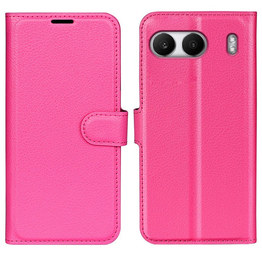 For OnePlus Nord 4 Case Litchi Texture Shockproof Leather Wallet Phone Cover - Rose