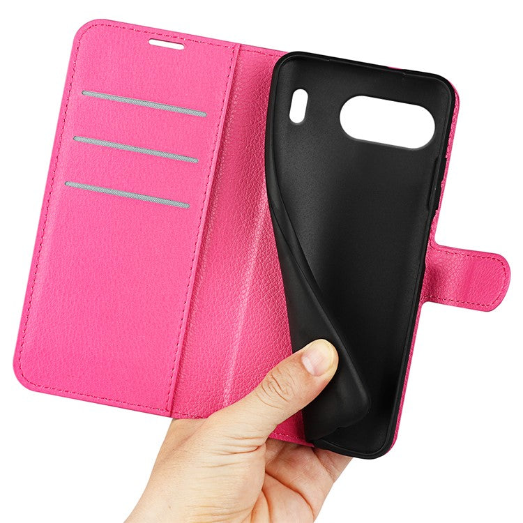 For OnePlus Nord 4 Case Litchi Texture Shockproof Leather Wallet Phone Cover - Rose