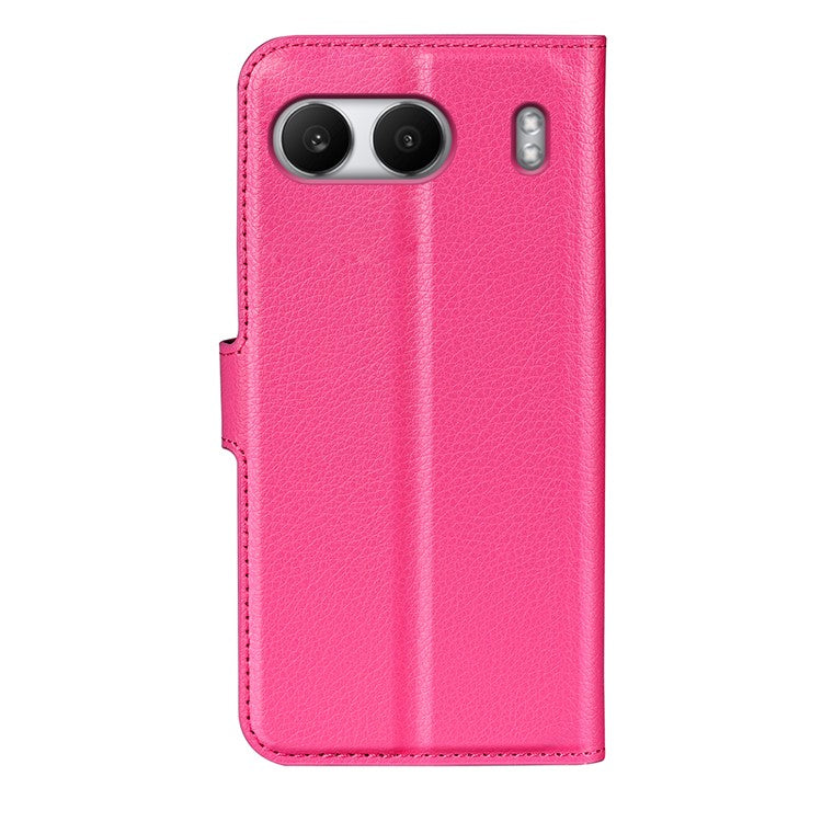 For OnePlus Nord 4 Case Litchi Texture Shockproof Leather Wallet Phone Cover - Rose