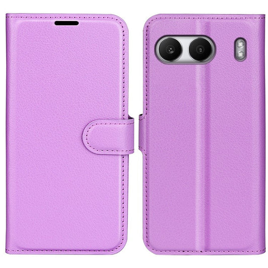 For OnePlus Nord 4 Case Litchi Texture Shockproof Leather Wallet Phone Cover - Purple