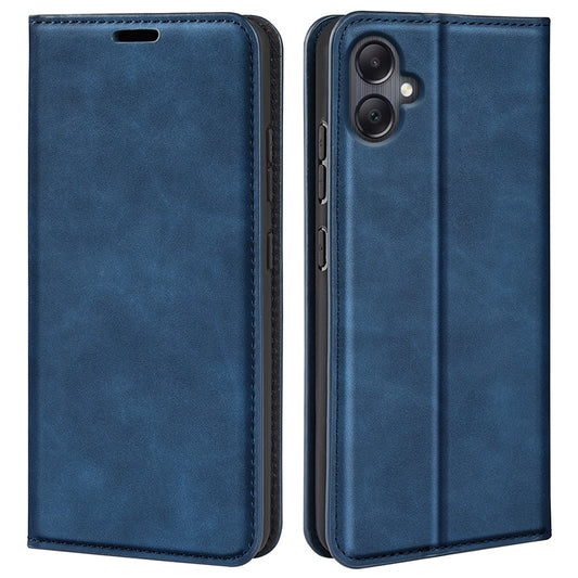 For Samsung Galaxy A06 Case Skin-Touch Leather Wallet Phone Cover - Blue