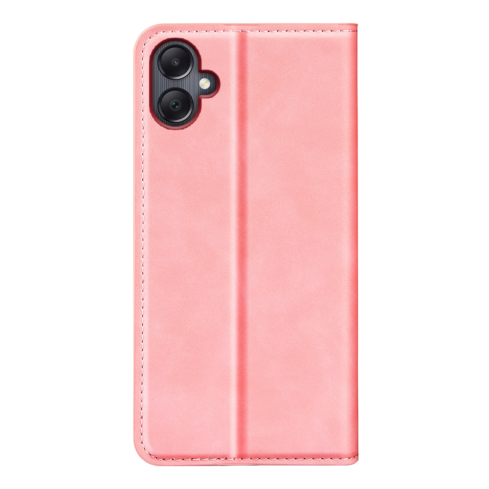 For Samsung Galaxy A06 Case Skin-Touch Leather Wallet Phone Cover - Pink