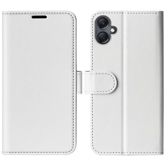 For Samsung Galaxy A06 Wallet Case Crazy Horse Texture Stand Leather Phone Cover - White