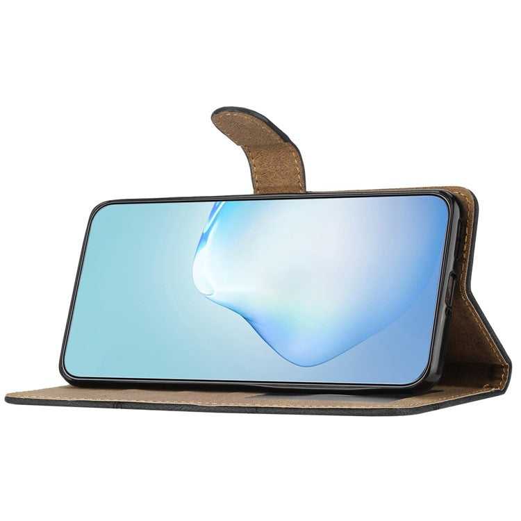 For Google Pixel 9 Pro XL Case Crazy Horse Texture PU Leather Wallet Stand Phone Cover - Blue