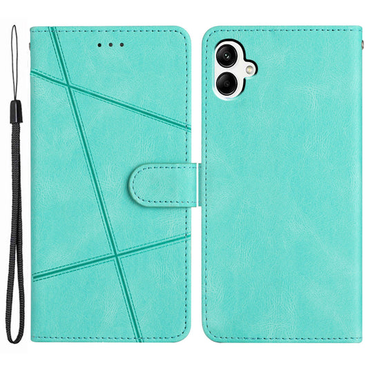 For Samsung Galaxy A06 Case Crazy Horse Texture PU Leather Wallet Stand Phone Cover - Green
