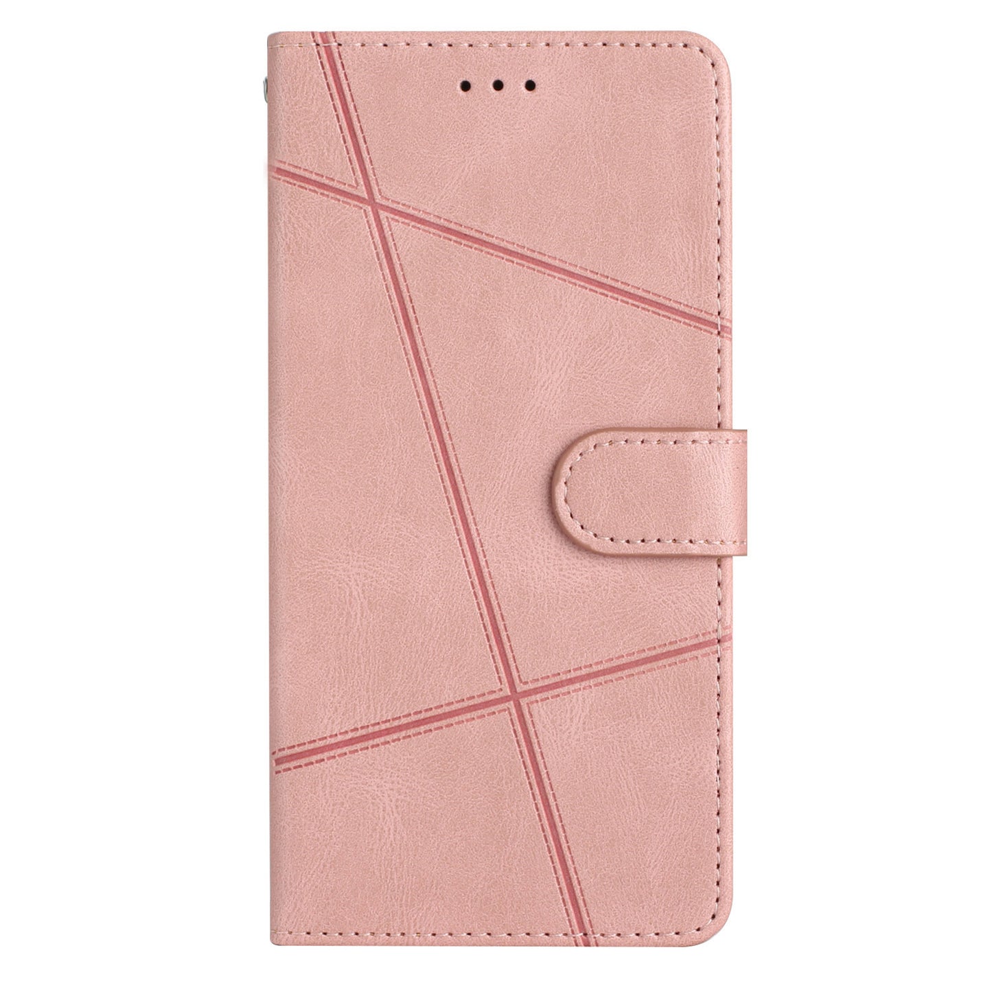 For Samsung Galaxy A06 Case Crazy Horse Texture PU Leather Wallet Stand Phone Cover - Pink