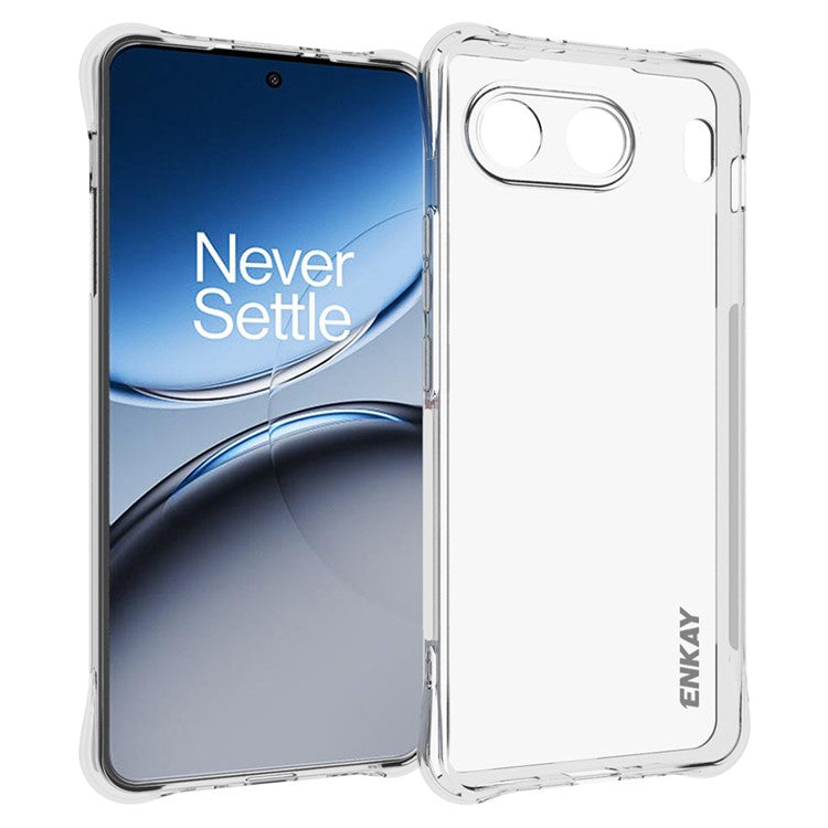 ENKAY HAT PRINCE For OnePlus Nord 4 Clear Case TPU Phone Cover Corner Airbag Fall Protection