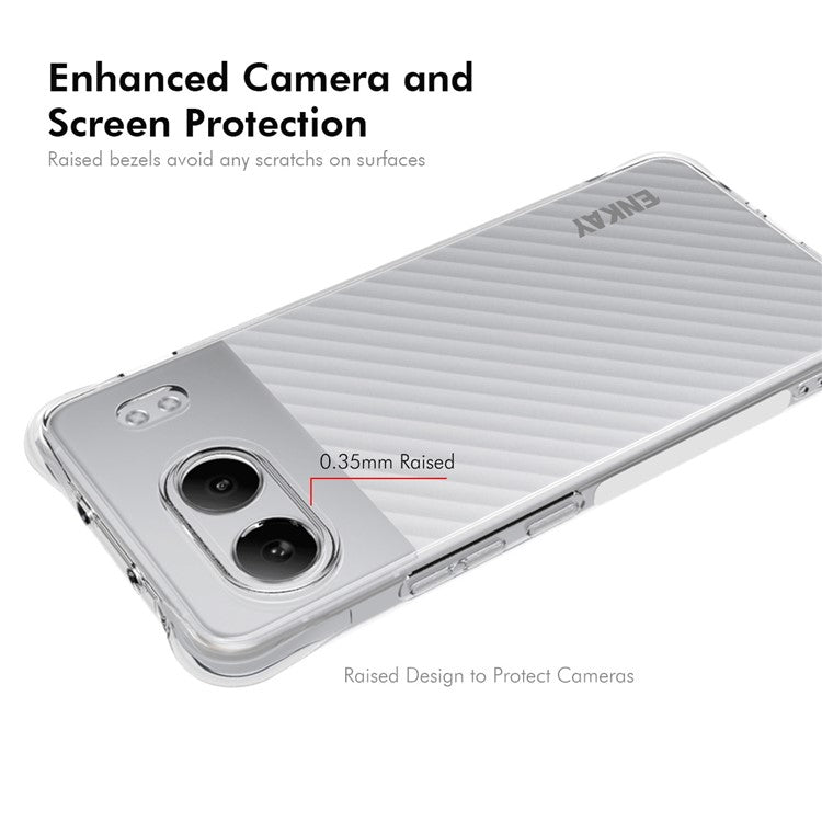 ENKAY HAT PRINCE For OnePlus Nord 4 Clear Case TPU Phone Cover Corner Airbag Fall Protection