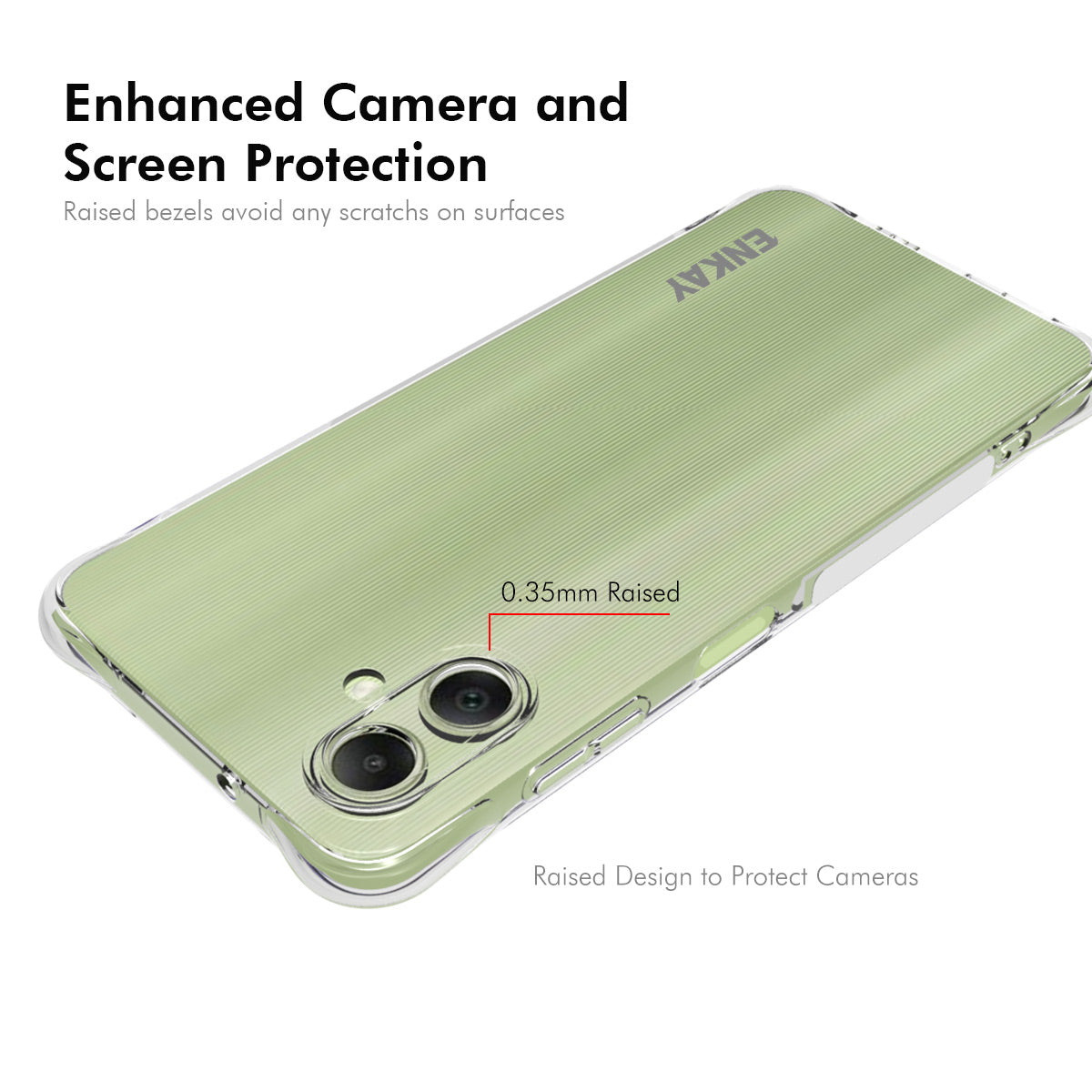 ENKAY HAT PRINCE For Samsung Galaxy A06 Clear Case TPU Phone Cover Corner Airbag Fall Protection