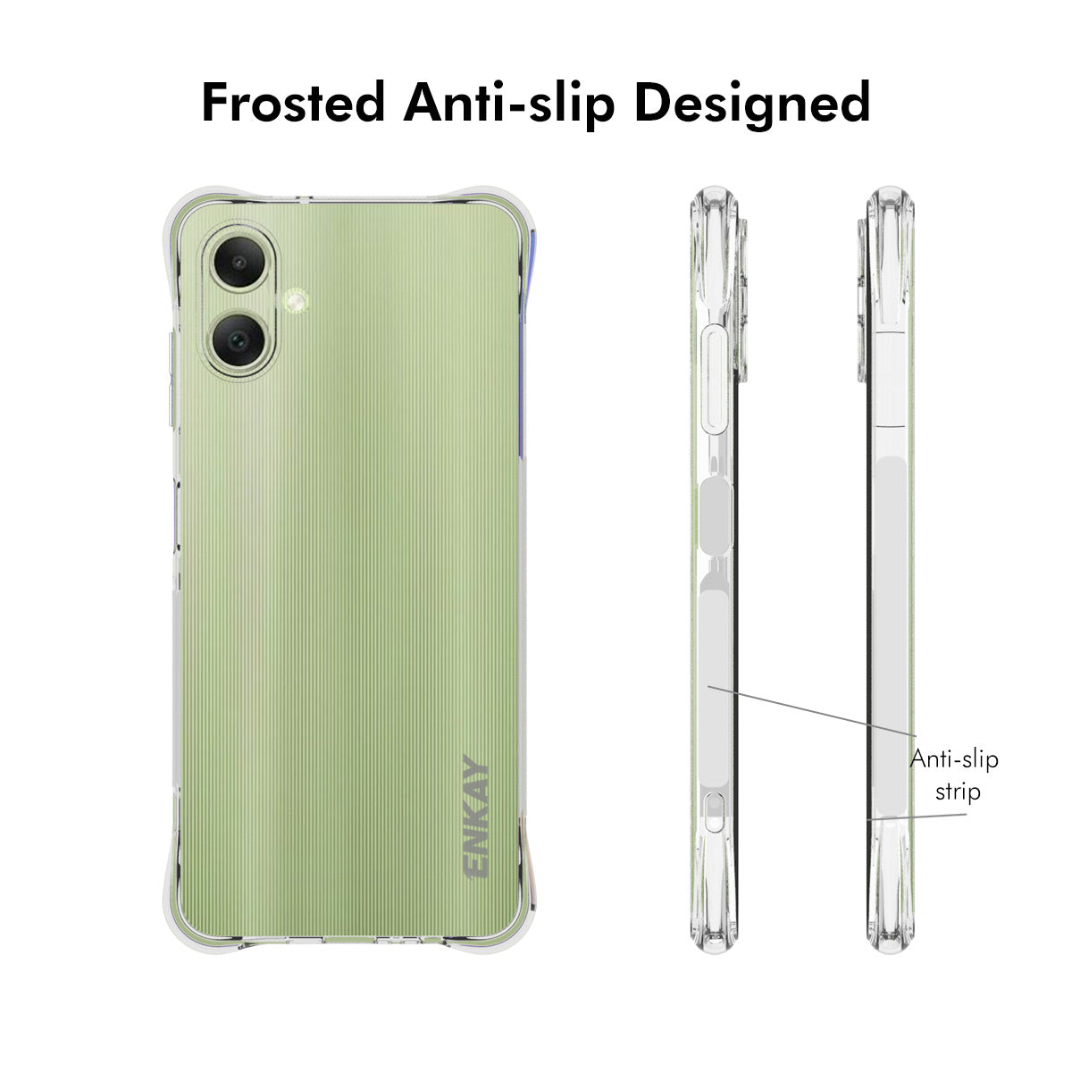 ENKAY HAT PRINCE For Samsung Galaxy A06 Clear Case TPU Phone Cover Corner Airbag Fall Protection