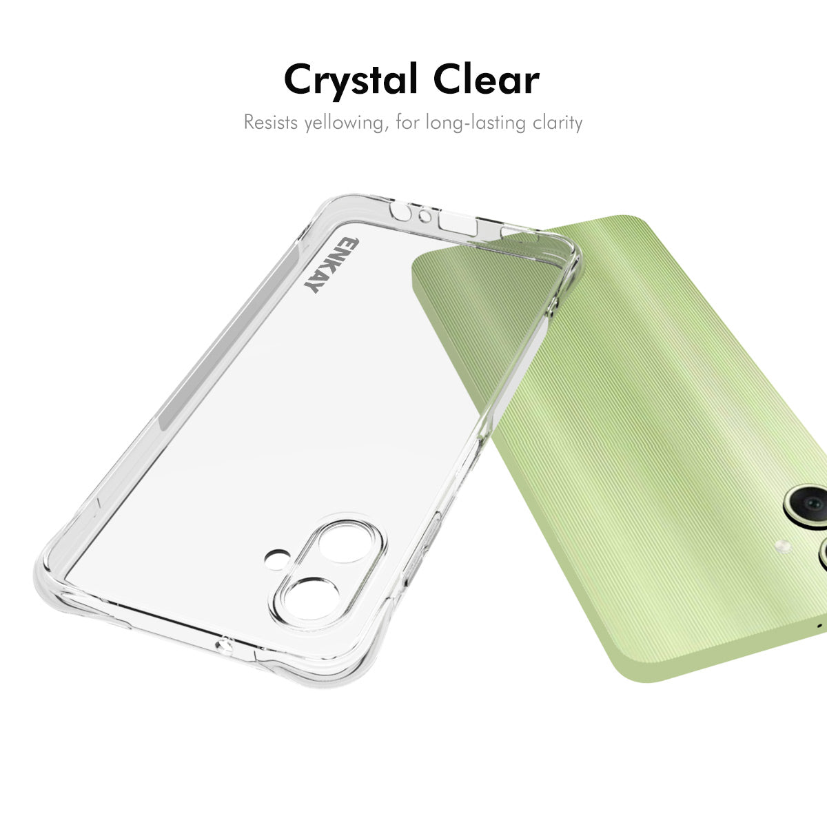 ENKAY HAT PRINCE For Samsung Galaxy A06 Clear Case TPU Phone Cover Corner Airbag Fall Protection
