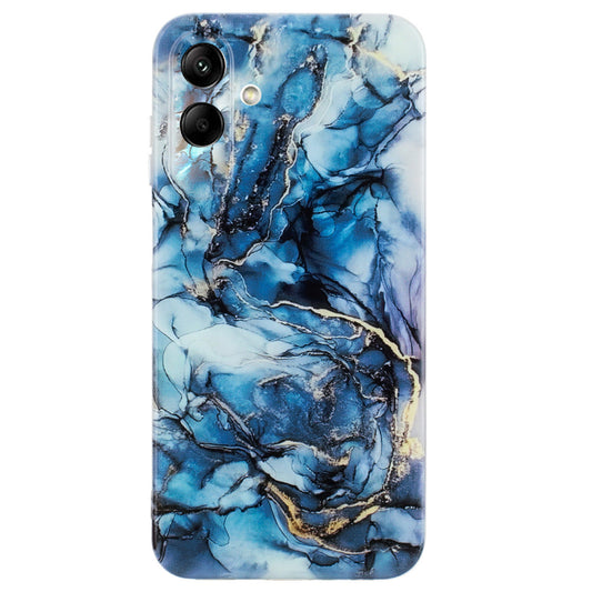 For Samsung Galaxy A06 Case Flexible TPU Marble Pattern Phone Cover - Grey