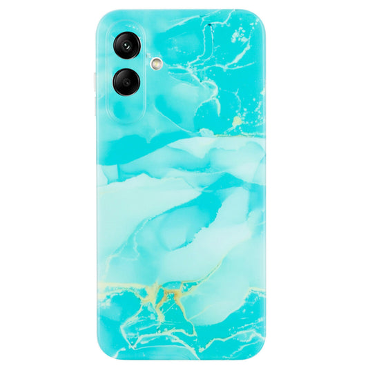 For Samsung Galaxy A06 Case Flexible TPU Marble Pattern Phone Cover - Green