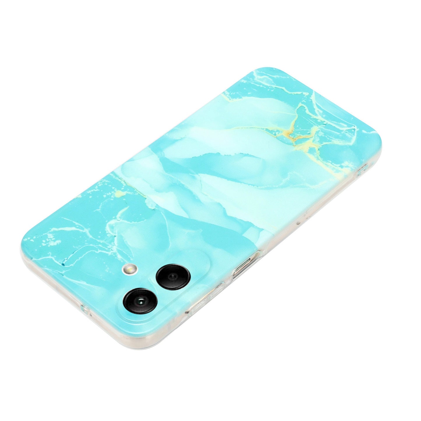 For Samsung Galaxy A06 Case Flexible TPU Marble Pattern Phone Cover - Green