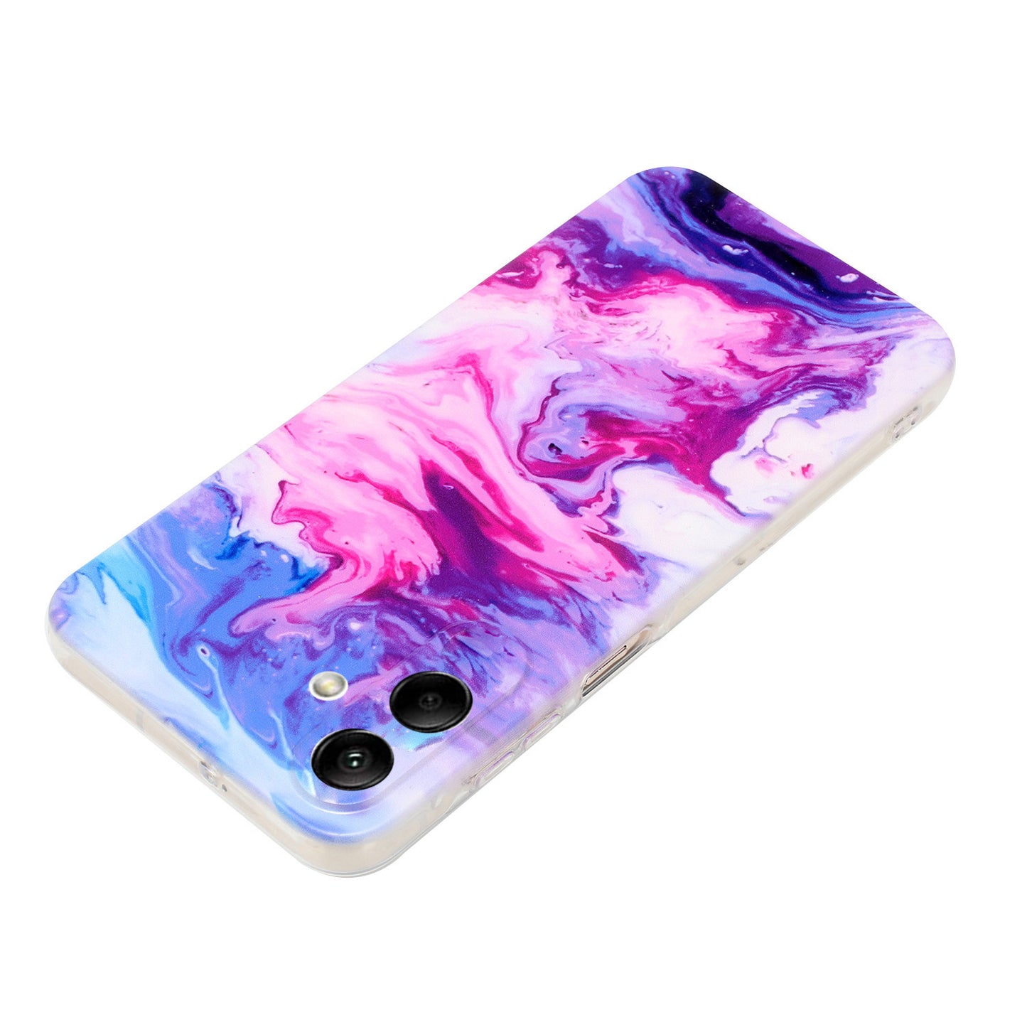 For Samsung Galaxy A06 Case Flexible TPU Marble Pattern Phone Cover - Rose