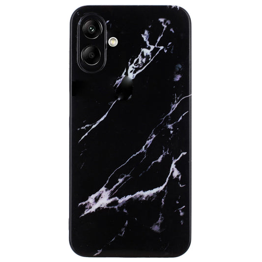 For Samsung Galaxy A06 Case Flexible TPU Marble Pattern Phone Cover - Black