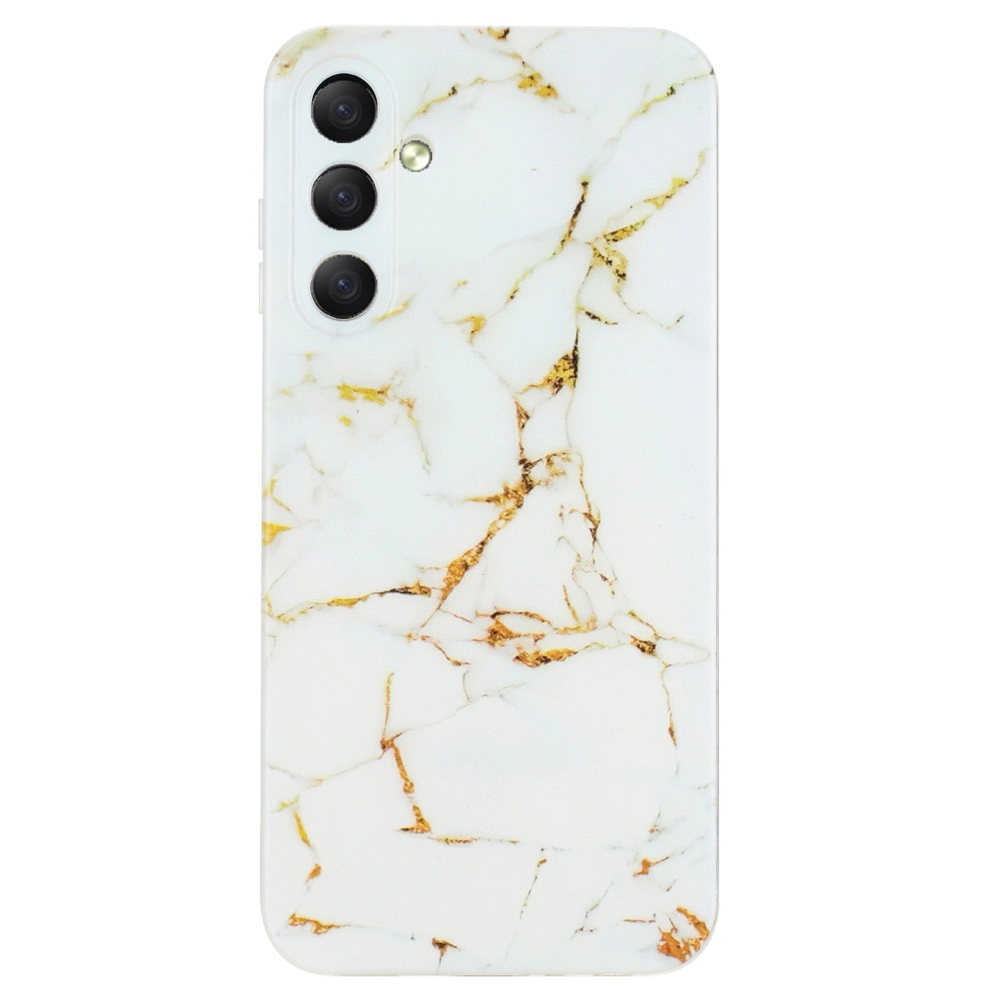 For Samsung Galaxy A16 5G / A16 4G Case Flexible TPU Marble Pattern Phone Cover - White