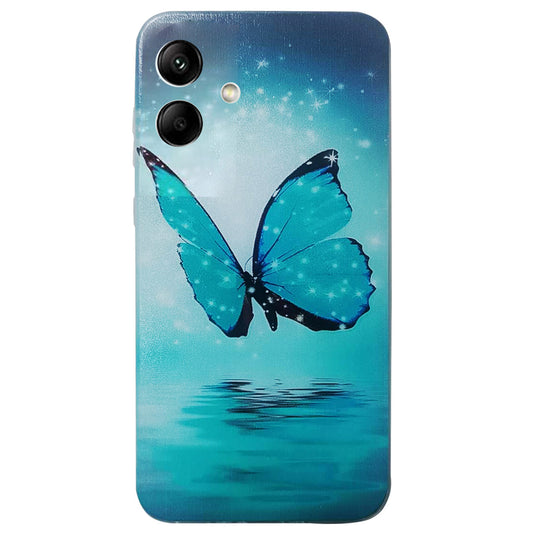 For Samsung Galaxy A06 Case Pattern Printing Cell Phone TPU Back Cover - Blue Butterfly