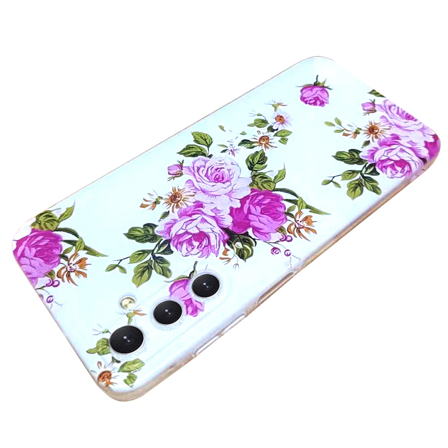 For Samsung Galaxy A16 5G / A16 4G Case Pattern Printing Cell Phone TPU Back Cover - Rose Flower