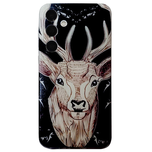 For Samsung Galaxy A16 5G / A16 4G Case Pattern Printing Cell Phone TPU Back Cover - Deer Head