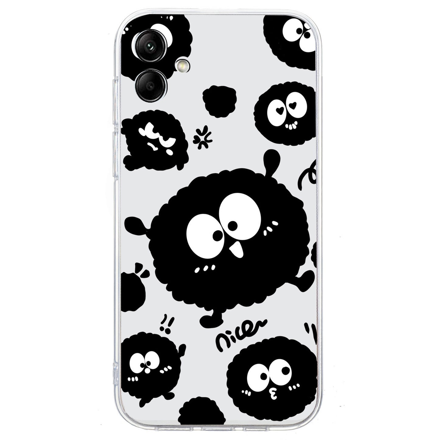 For Samsung Galaxy A06 Case Pattern Printing Soft TPU Back Phone Cover - Black Eyeball