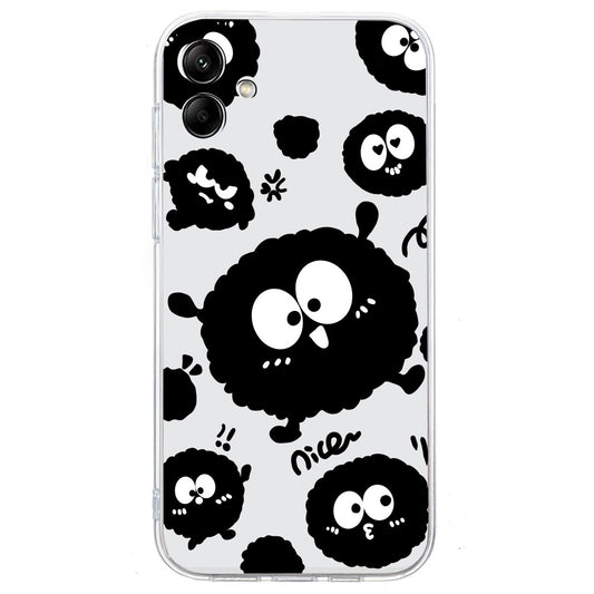 For Samsung Galaxy A06 Case Pattern Printing Soft TPU Back Phone Cover - Black Eyeball