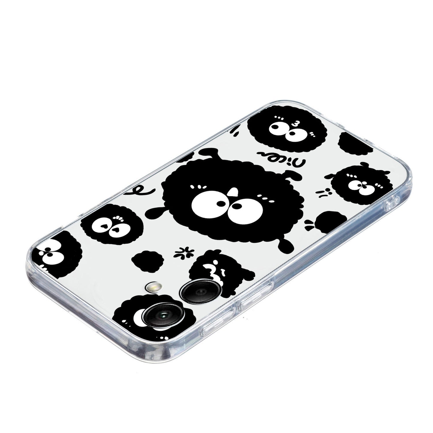 For Samsung Galaxy A06 Case Pattern Printing Soft TPU Back Phone Cover - Black Eyeball